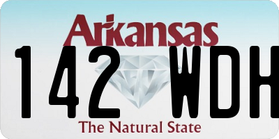 AR license plate 142WDH