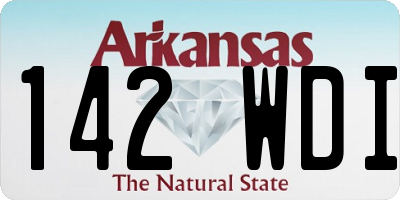 AR license plate 142WDI
