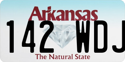 AR license plate 142WDJ