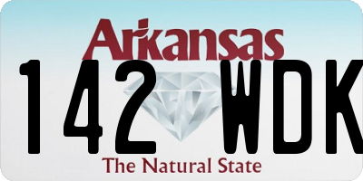 AR license plate 142WDK