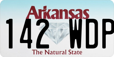 AR license plate 142WDP