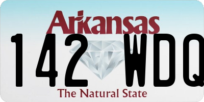 AR license plate 142WDQ