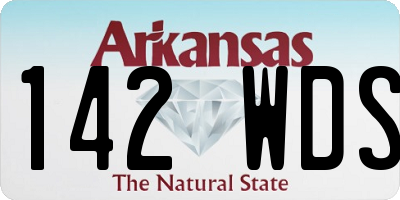 AR license plate 142WDS