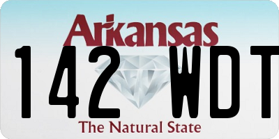 AR license plate 142WDT
