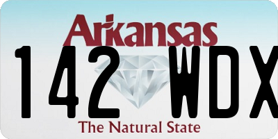 AR license plate 142WDX