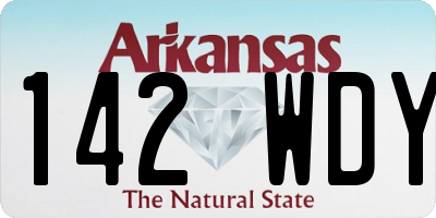AR license plate 142WDY