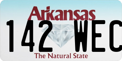 AR license plate 142WEC
