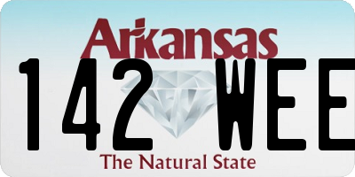 AR license plate 142WEE