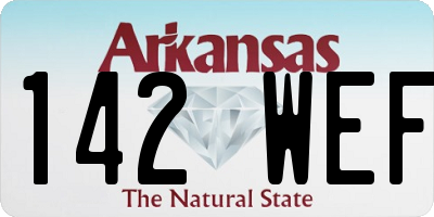 AR license plate 142WEF
