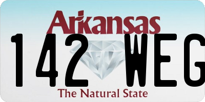 AR license plate 142WEG