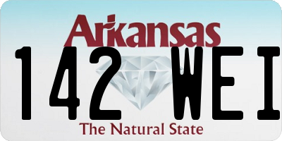 AR license plate 142WEI