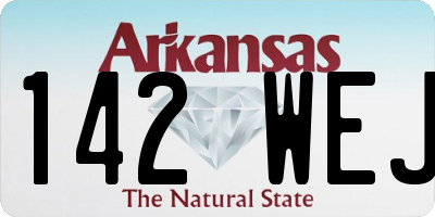 AR license plate 142WEJ