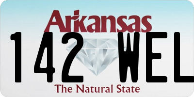 AR license plate 142WEL