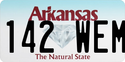 AR license plate 142WEM