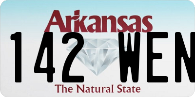 AR license plate 142WEN