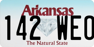 AR license plate 142WEO