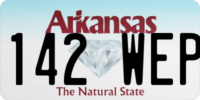 AR license plate 142WEP