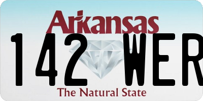 AR license plate 142WER