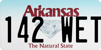 AR license plate 142WET
