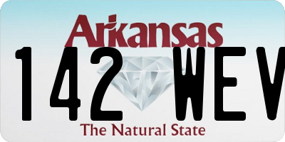 AR license plate 142WEV