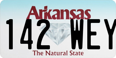 AR license plate 142WEY