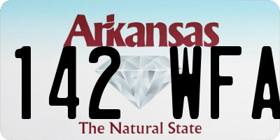 AR license plate 142WFA