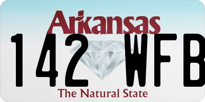 AR license plate 142WFB