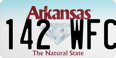 AR license plate 142WFC