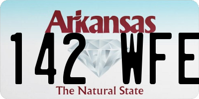 AR license plate 142WFE