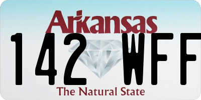 AR license plate 142WFF