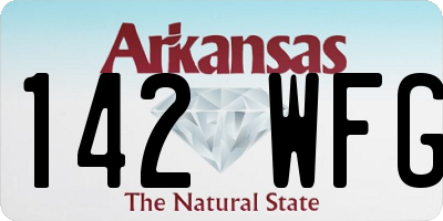 AR license plate 142WFG