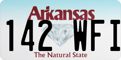 AR license plate 142WFI
