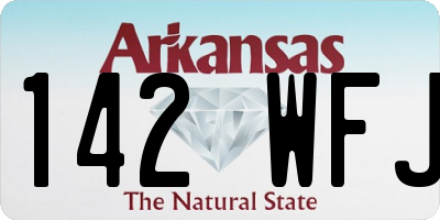 AR license plate 142WFJ