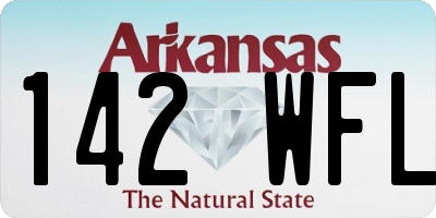 AR license plate 142WFL