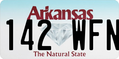 AR license plate 142WFN