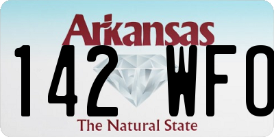 AR license plate 142WFO