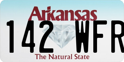 AR license plate 142WFR