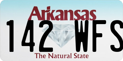 AR license plate 142WFS