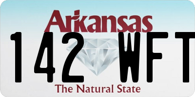 AR license plate 142WFT