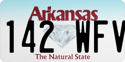 AR license plate 142WFV