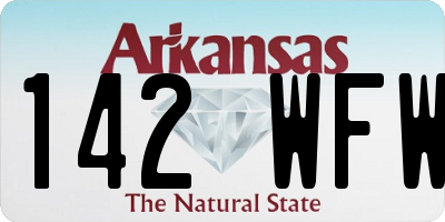 AR license plate 142WFW