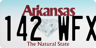 AR license plate 142WFX