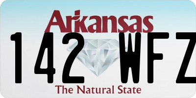AR license plate 142WFZ