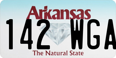 AR license plate 142WGA