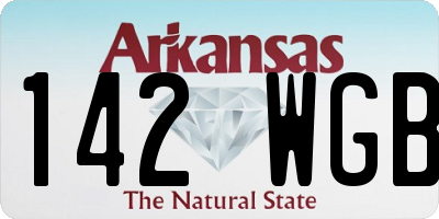 AR license plate 142WGB