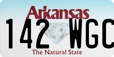 AR license plate 142WGC