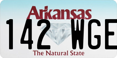AR license plate 142WGE