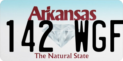 AR license plate 142WGF