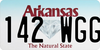 AR license plate 142WGG