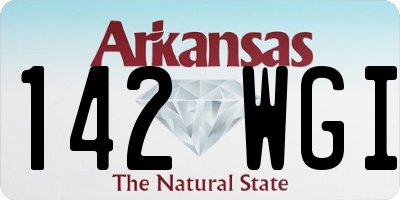 AR license plate 142WGI